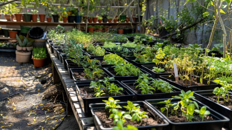 Established Boxwood Garden